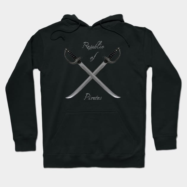 Pirate Sword Silver Version 2 Hoodie by MMArt